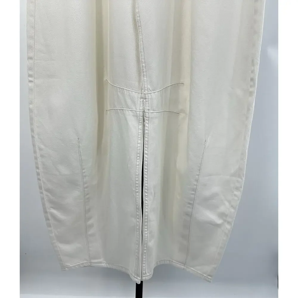 GAP Horseshoe High Rise Wide Leg Jeans Women’s 29 8T Ivory Lyocell - Picture 4 of 8